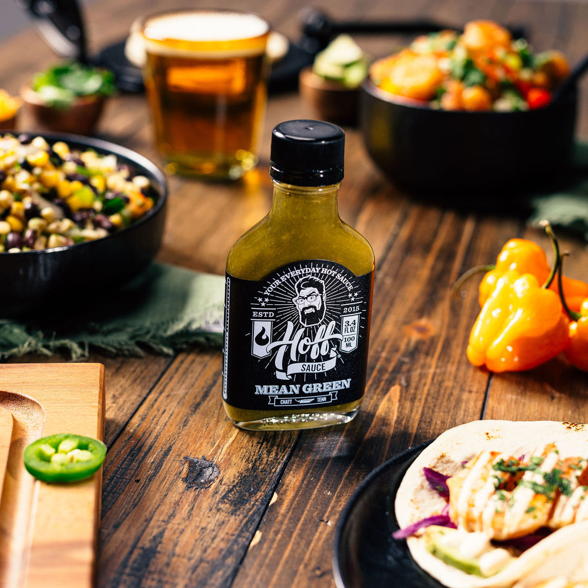 Hoff & Pepper Mini-Flask Variety Hot Sauce 4 Pack