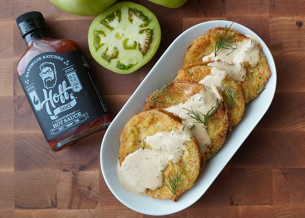 Fried Green Tomatoes With A Spicy Remoulade Sauce
