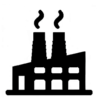 Cartoon factory emoji, representing Hoff & Pepper's commitment to sustainability, ethical practices, high pay and benefits for their employees, and innovation in their production methods.